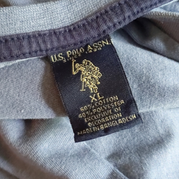 U.S. Polo Assn Long Sleeves Steel Blue Shirt . XL - Picture 6 of 7